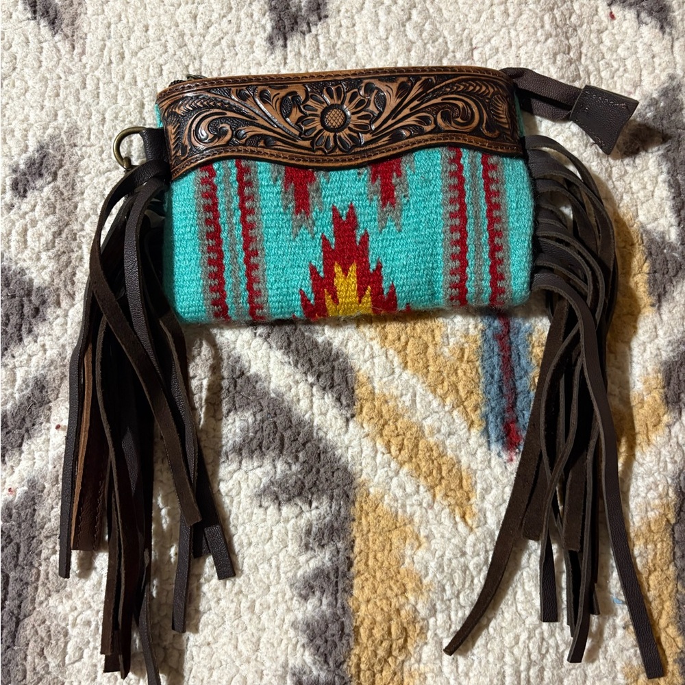 American Darling Colorful Woven Pouch